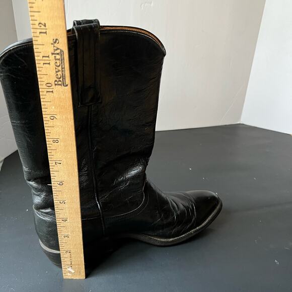 Vintage Justin Black Vintage Roper Boots M 7.5| W 9-9.5 | E 41 main image 12